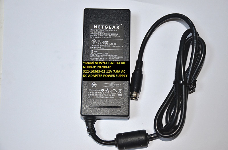 *Brand NEW*AC DC ADAPTER 12V 7.0A I.T.E.NETGEAR 322-10363-02 NU90-9120700-I2 POWER SUPPLY